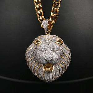 Lion Head Pendant Necklace- Men's Hip Hop Jewelry