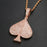 Hip hop Solid Heart Iced Out Pendant Necklace