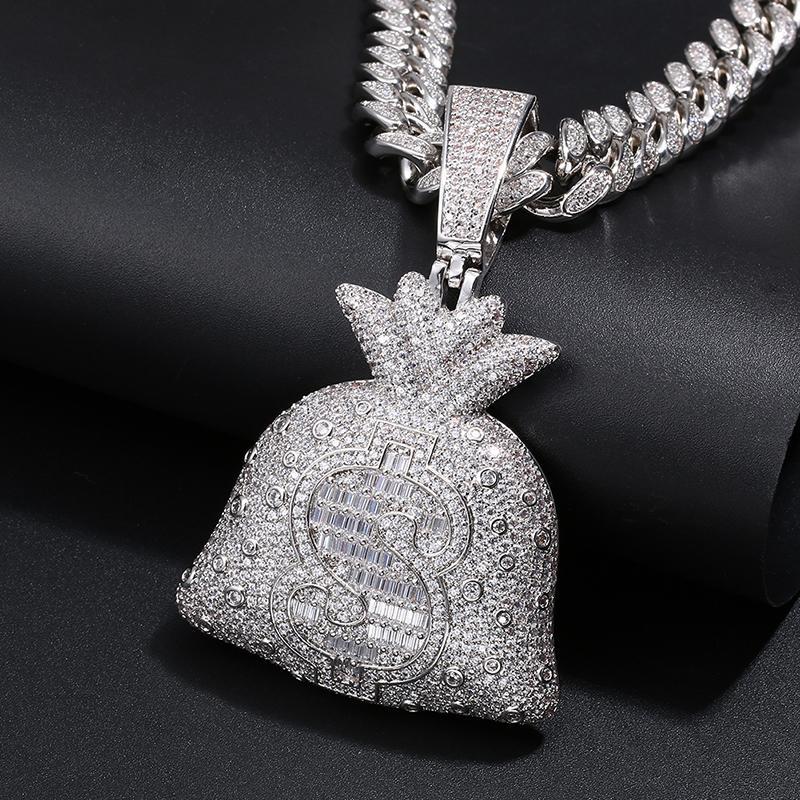 Hip Hop Big Money Bag Pendant Necklace