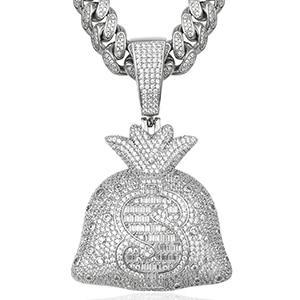 Hip Hop Big Money Bag Pendant Necklace