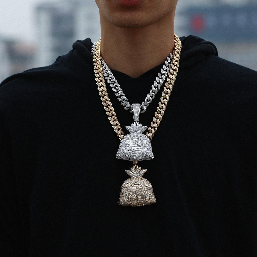 Hip Hop Big Money Bag Pendant Necklace