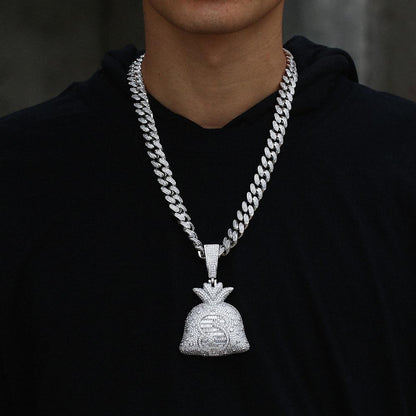 Hip Hop Big Money Bag Pendant Necklace