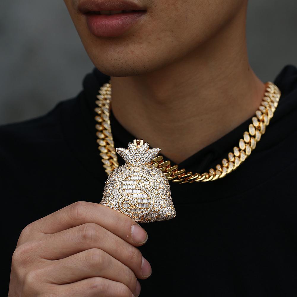 Hip Hop Big Money Bag Pendant Necklace