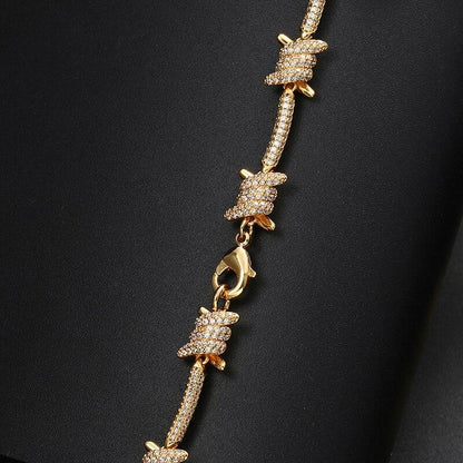 Hip Hop Gothic Bracelet- Cubic Zirconia Full Of Rhinestone