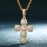 Cross Crystal Pendants Necklace- Men's Hip Hop Jewelry