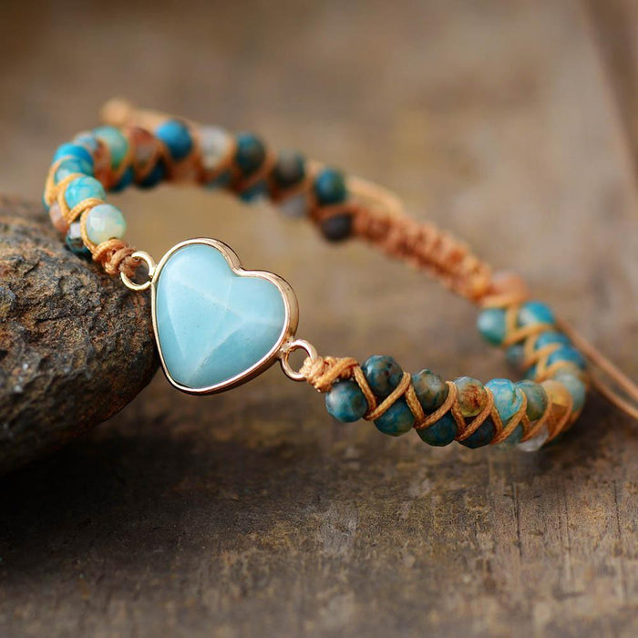 AMAZONITE HEART BRACELET-LIMITED EDITION