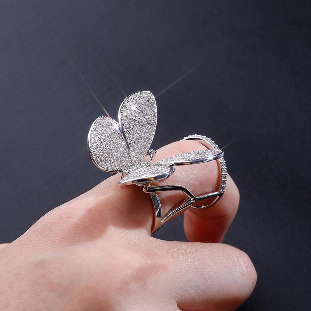 Hip Hop Butterfly Rings