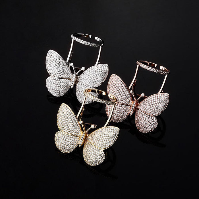Hip Hop Butterfly Rings