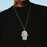 Men's Hip Hop Pendants Necklace- Crystal Zircon Oversize Hand Pendant