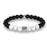 12 Zodiac Signs  Matte Stone Elastic Beads Bracelets