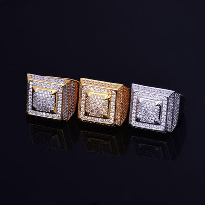 Men's Hip hop Rings- Bling Bling Iced Full CZ