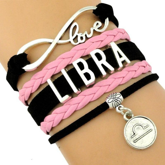 Infinity Love 12 Zodiac Sign Leather Bracelets