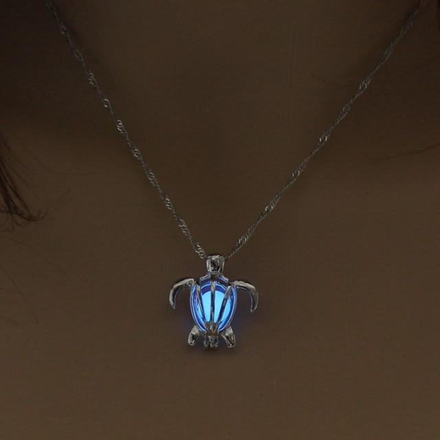 Luminous Turtle Pendant Necklace Glowing In The Night
