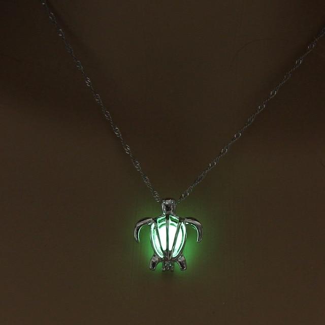 Luminous Turtle Pendant Necklace Glowing In The Night