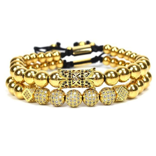 2PCS SJ Gold & Silver Stack