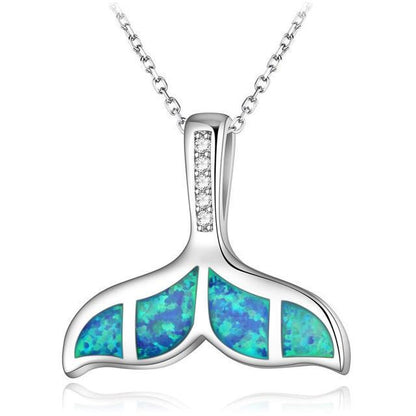 Blue Opal Sea Turtle Necklace