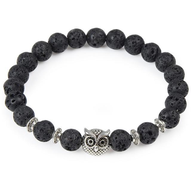 Animal Head Buddha Bead Natural Charm Stone Bracelet