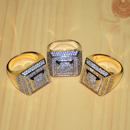 Men's Hip hop Rings- Bling Bling Iced Full CZ