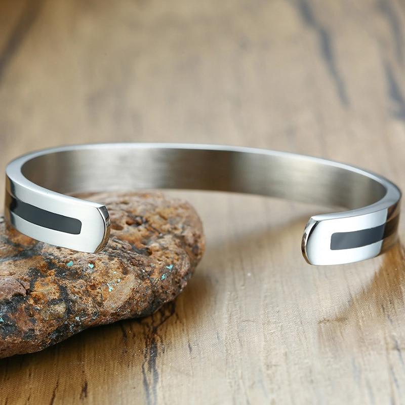 Debonair Om Stainless Steel Bangle