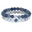 Stone Beaded Bracelet Set Onyx/Tigereye/White