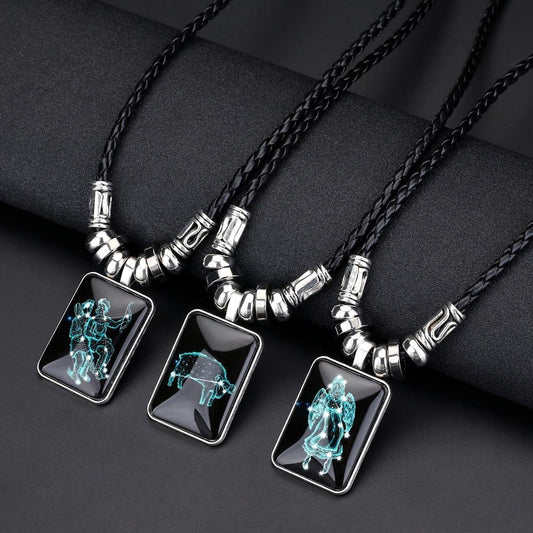 12 Zodiac Sign Horoscope Astrology Necklace