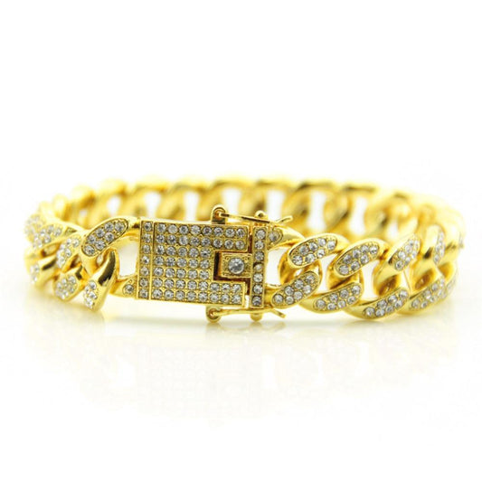 Hip Hop Bracelet 12mm Cuban Link Chain