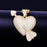 Iced Out Crystal Arrow Heart Pendant Necklace