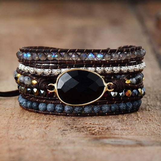 Powerful Force Onyx Wrap Bracelet