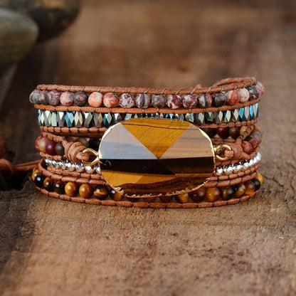 Willpower Tiger's Eye Wrap Bracelet