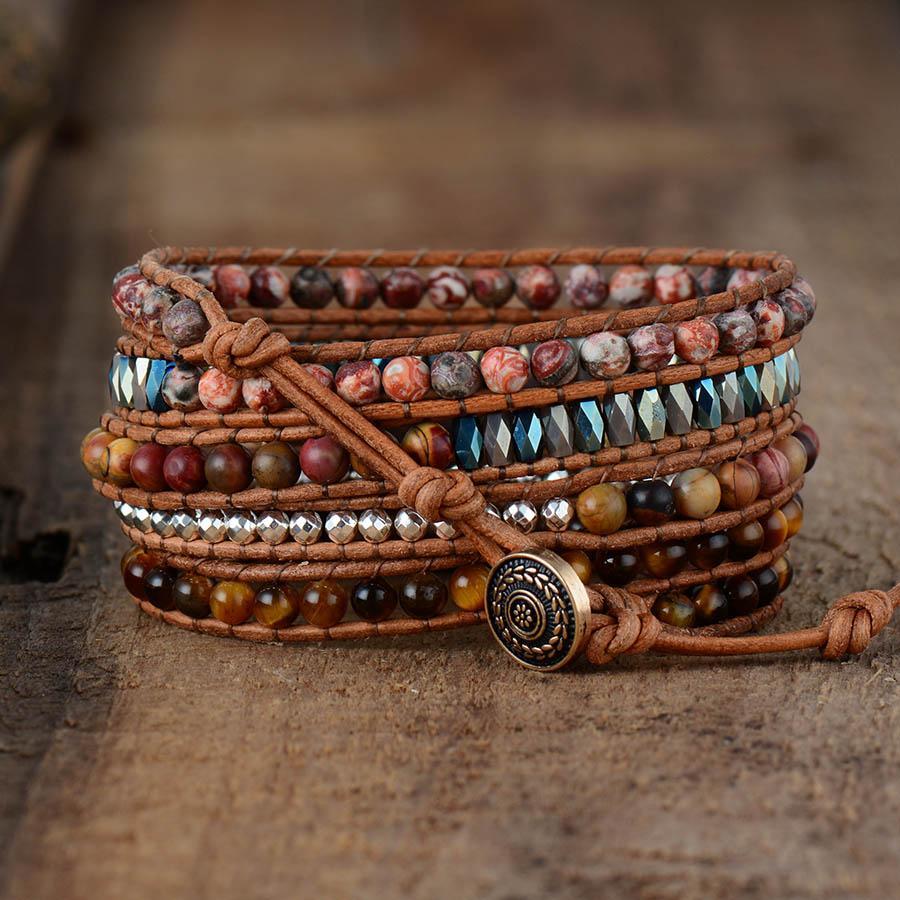 Willpower Tiger's Eye Wrap Bracelet