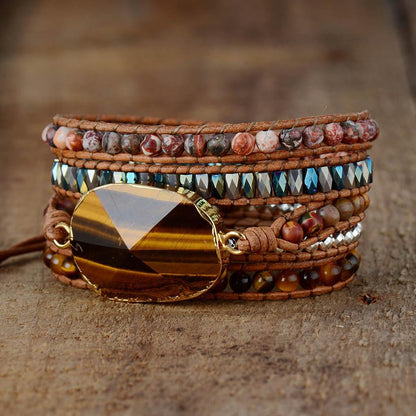 Willpower Tiger's Eye Wrap Bracelet