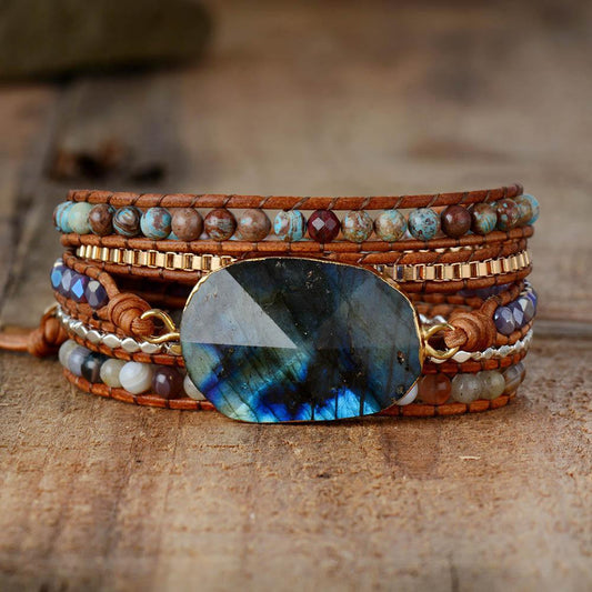 Fearless Labradorite Wrap Bracelet