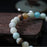 Matte Amazonite Beads Lotus Charm Wrist Mala