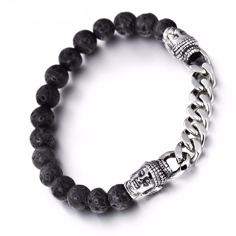 Buddha Lava Stone Bracelet