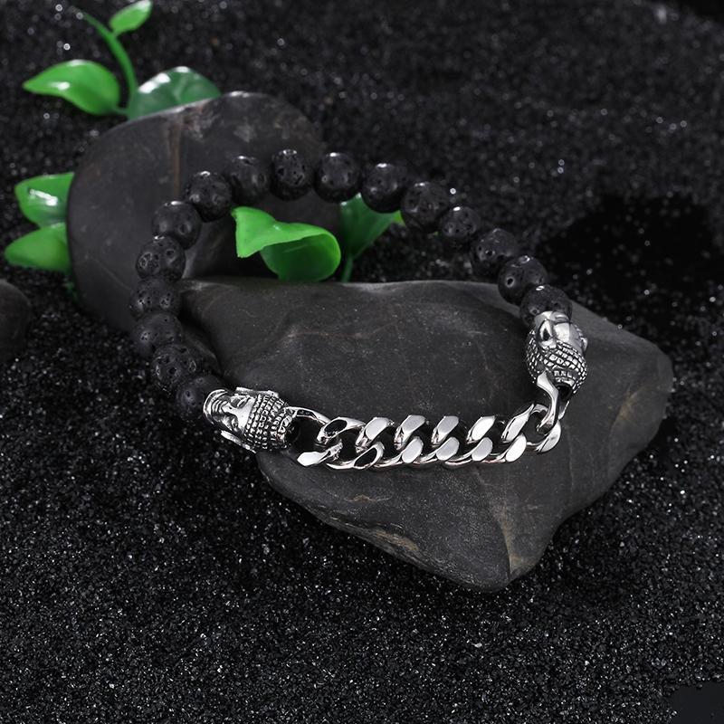 Buddha Lava Stone Bracelet