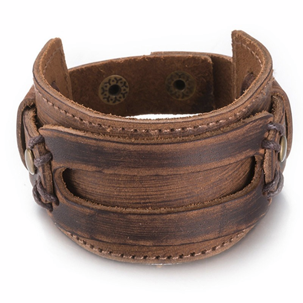 Leather Wide Cuff Bracelet - Florence Scovel - 1